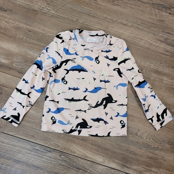Hanna Andersson Kids Rash Gaurd Swim Shirt Size 3T - Picture 3 of 5